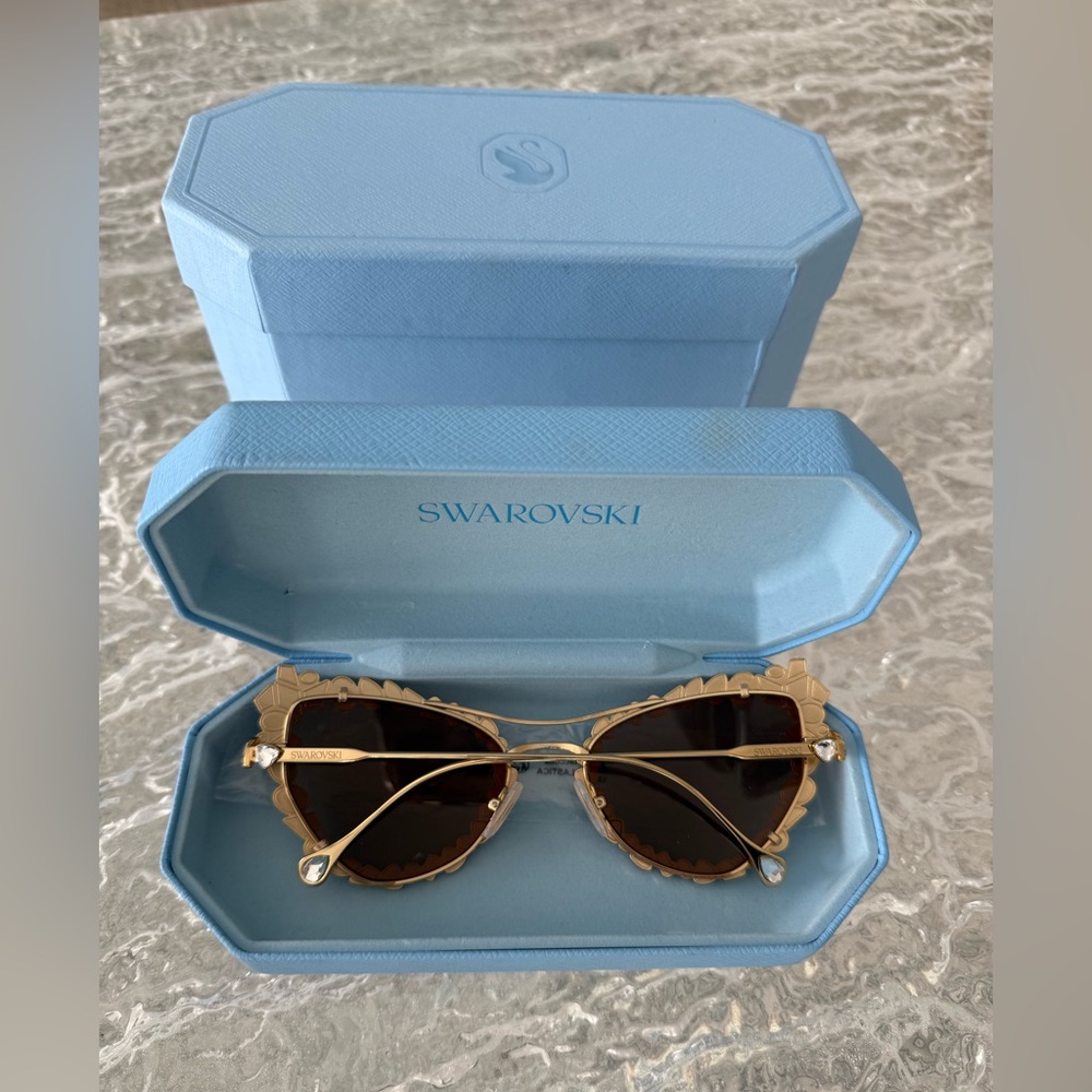Swarovski Gold Crystal Sunglasses - Picture 6 of 7